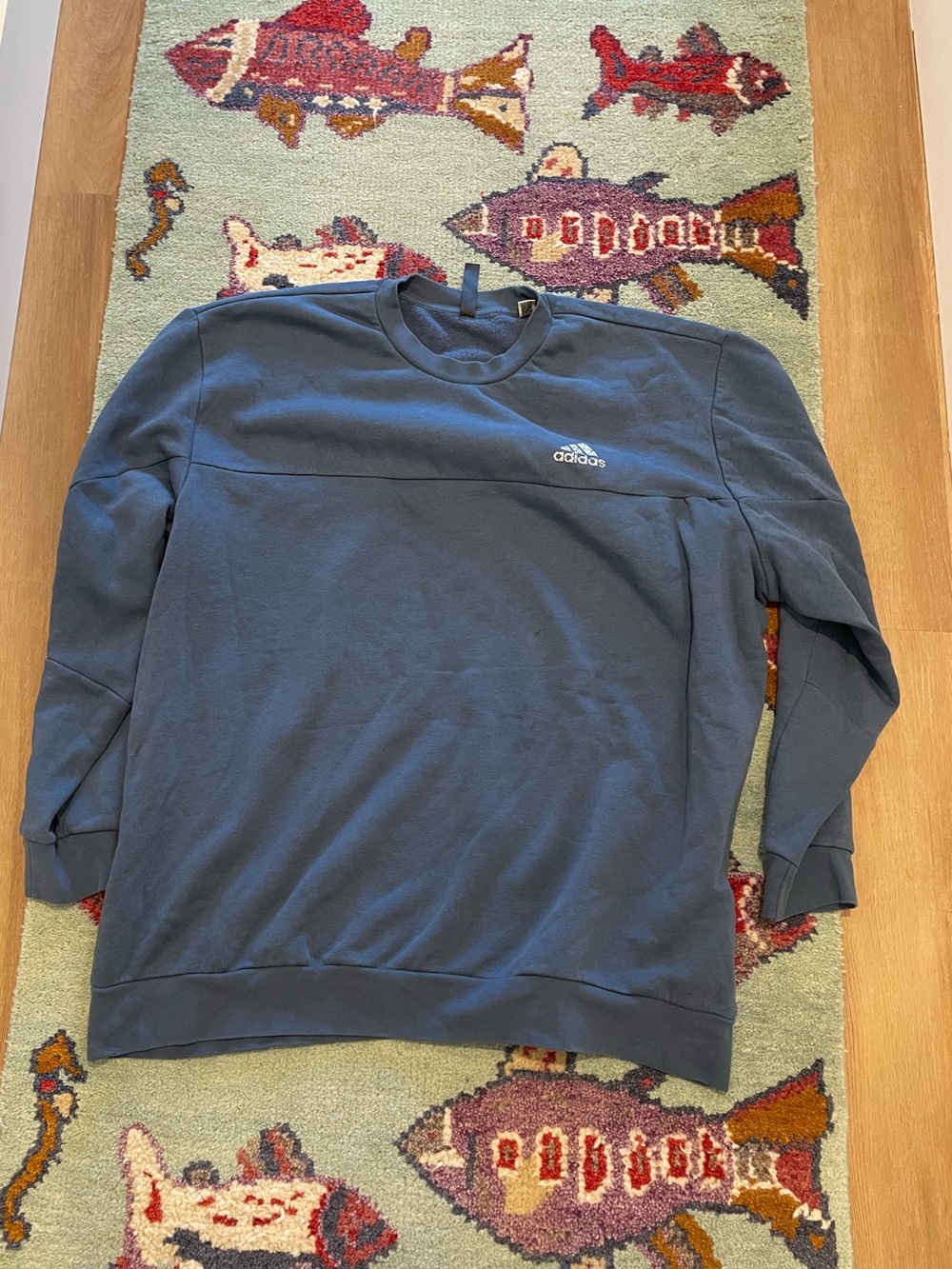 Adidas Stadium Fleece Men's Blue Pullover Crewneck Sweatshirt